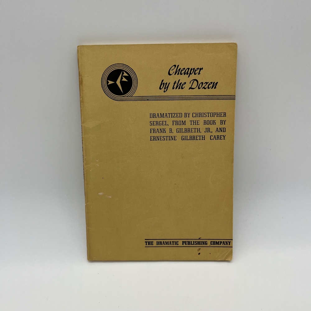 Cheaper by the Dozen Play Script Dramatic‎ Publishing Comedy Three Acts